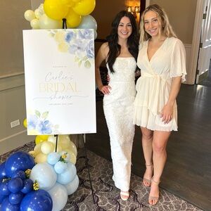 Eva Floral Embroidery Sheath Gown